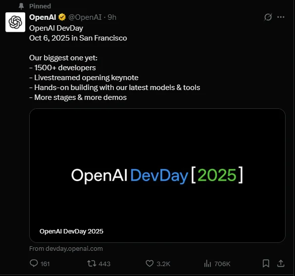 10월 6일, 챗GPT 발표